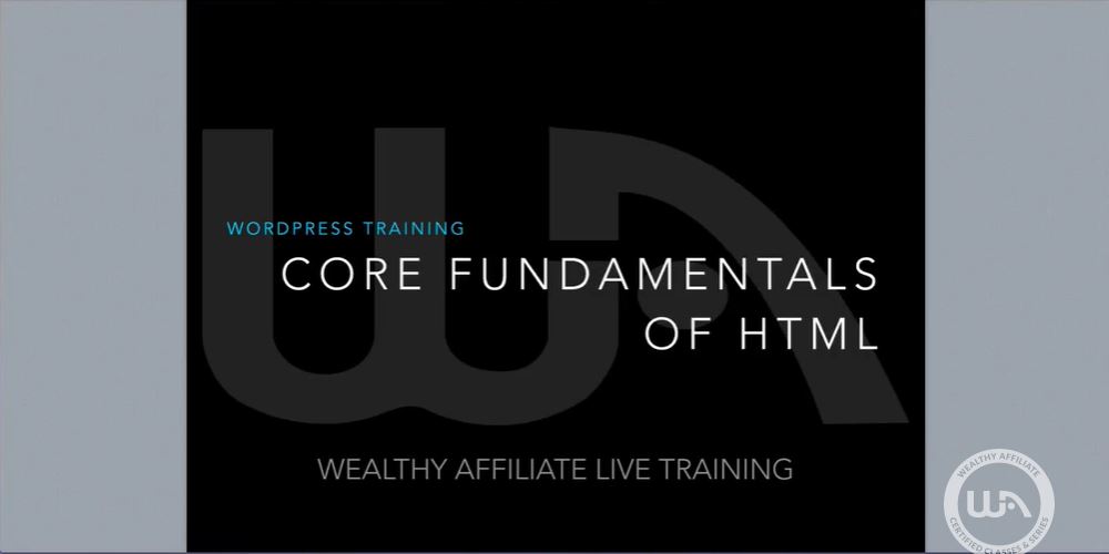 WA HTML Training